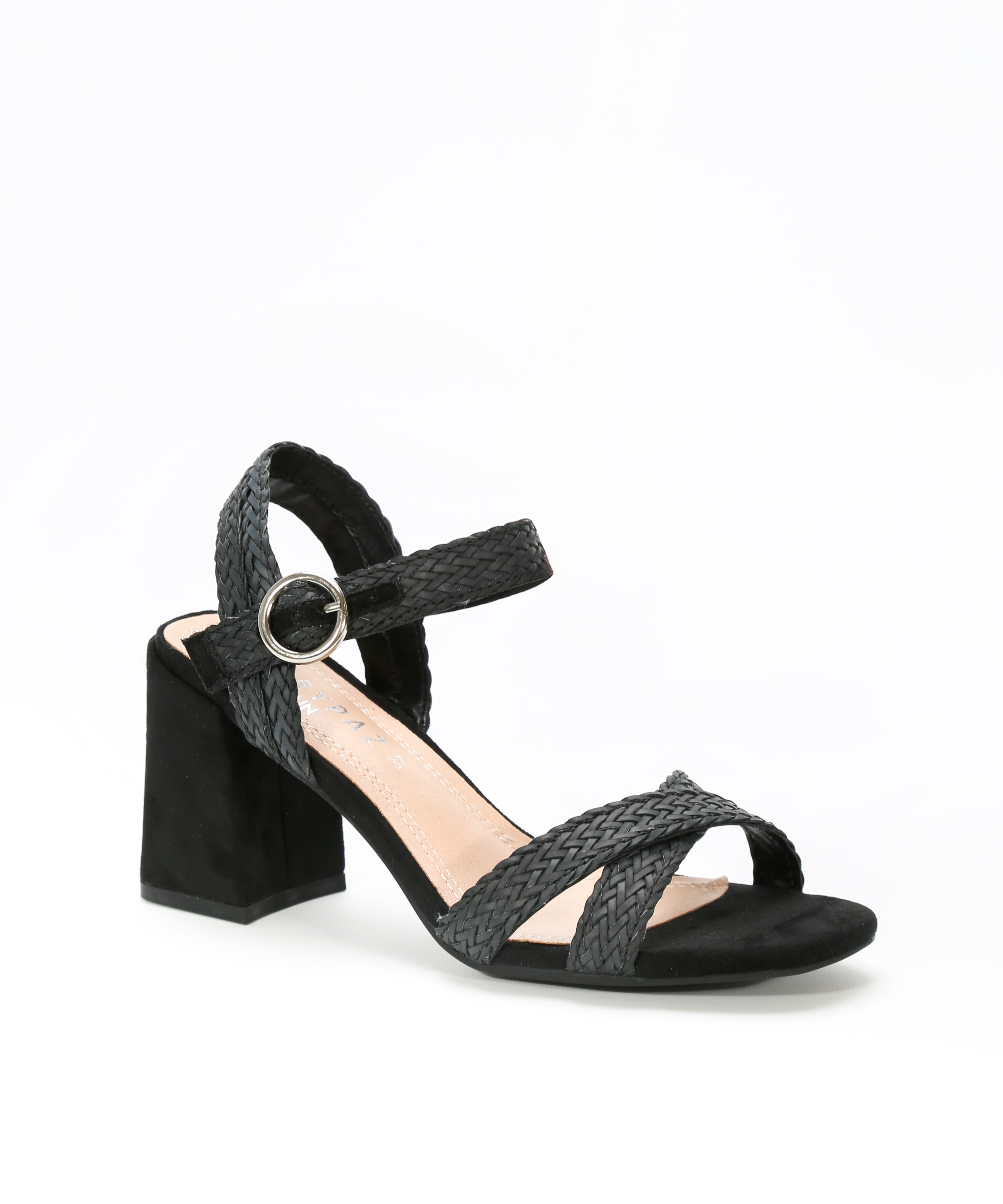 Sandalias tacón tiras trenzadas image number null